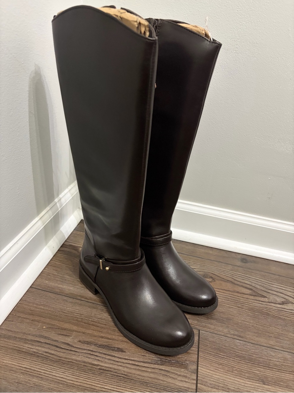 Over-the-Knee Riding Boots in Dark Brown
